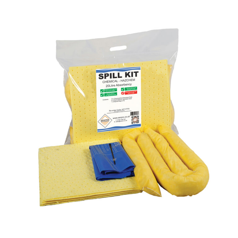 Hazmat Spill Kit, Clear Poly Bag, 20L Capacity, PSP700022 Sunesta